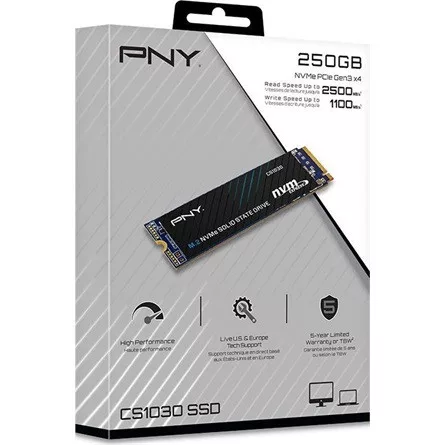 PNY CS1030 250GB PCIe x4 (3.0) M.2 2280 SSD fekete