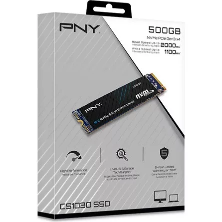 PNY CS1030 500GB PCIe x4 (3.0) M.2 2280 SSD fekete