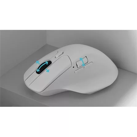 Keychron M6 optikai USB / Bluetooth / vezeték nélküli egér fehér