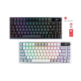   ASUS PER ASUS Vezetékes / Vezeték Nélküli Billentyűzet ROG AZOTH USB, Fekete, Mechanikus