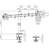 Gembird 17"-32" monitor tartó asztalra fekete