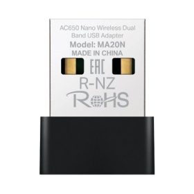   Mercusys MA20N Nano AC650 633Mb/s USB-A Dual-Band hálózati adapter