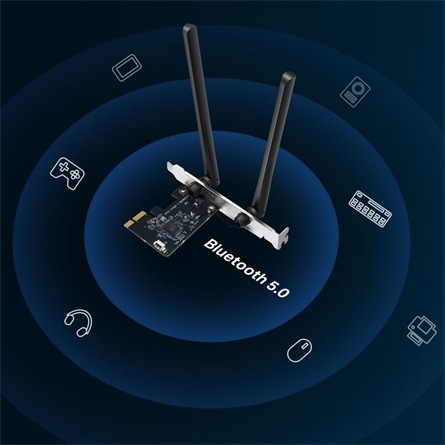 Mercusys MA30E AC1200 1,2Gb/s PCIe x1 Dual-Band Wi-Fi Bluetooth hálózati adapter (BT5.0)