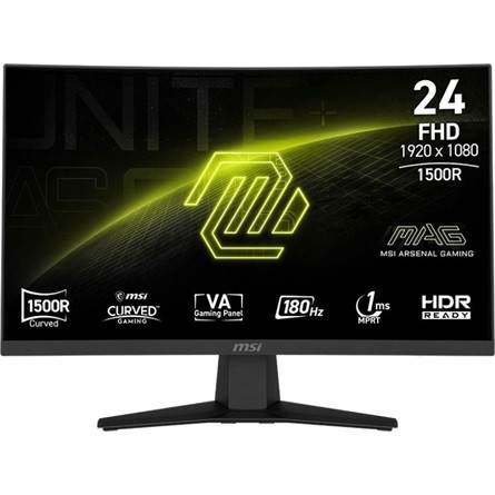 MSI MAG 244CDE 23.6" ívelt VA LED gaming monitor fekete 180Hz