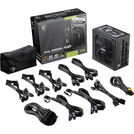 MSI MAG A1000GL PCIE5 ATX desktop tápegység 1000W Cybenetics