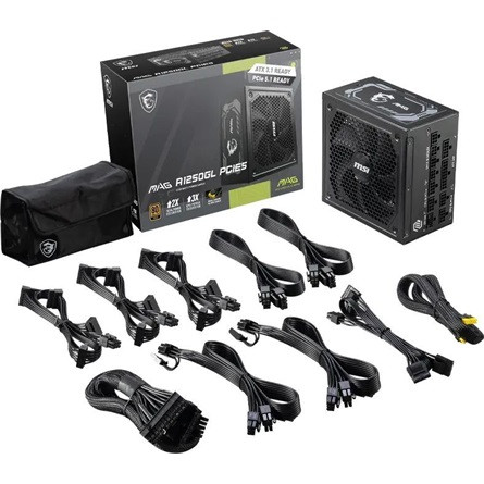 MSI MAG A1250GL PCIE5 ATX desktop tápegység 1250W Cybenetics