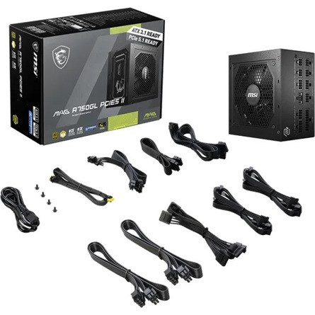 MSI MAG A750GL PCIE5 II ATX desktop tápegység 750W Cybenetic