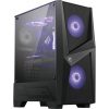 MSI MAG Forge 100M táp nélküli ablakos Mid Tower számítógépház fekete