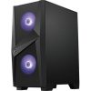 MSI MAG Forge 100M táp nélküli ablakos Mid Tower számítógépház fekete
