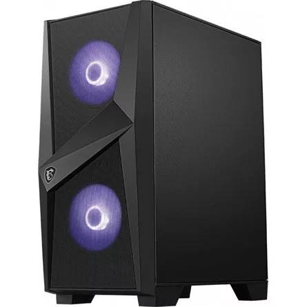 MSI MAG Forge 100M táp nélküli ablakos Mid Tower számítógépház fekete