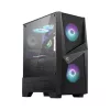 MSI PCC MSI Ház Midi ATX FORGE 100R, 2xARGB ventilátor, Tápegység nélkül, üvegfalú, fekete