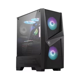   MSI PCC MSI Ház Midi ATX FORGE 100R, 2xARGB ventilátor, Tápegység nélkül, üvegfalú, fekete