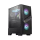 MSI PCC MSI Ház Midi ATX FORGE 100R, 2xARGB ventilátor, Tápegység nélkül, üvegfalú, fekete