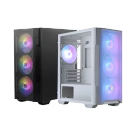   MSI PCC MSI Ház Midi ATX FORGE M100R, 4xARGB ventilátor, Tápegység nélkül, üvegfalú, fekete