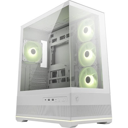 MSI MAG Pano 110R PZ táp nélküli ablakos Mid Tower számítógépház fehér