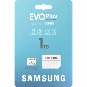   Samsung MicroSD kártya - 1TB MB-MC1T0SA/EU (EVO PLUS, microSDXC, UHS-I, R160, adapter, 1TB)