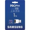 Samsung 1024GB PRO Plus UHS-1 Class10 U3 V30 A2 microSDXC memóriakártya + kártyaolvasó BOX fehér-kék