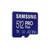 Samsung 512GB Pro Plus (SD-adapter) UHS-1 U3 V30 A1 microSDXC memóriakártya BOX kék