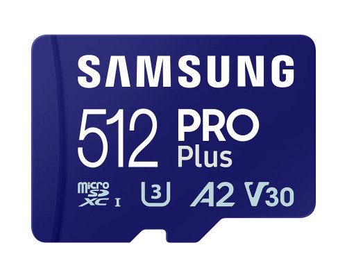Samsung Pro Plus 512GB microSD (MB-MD512SA/EU) memóriakártya adapterrel