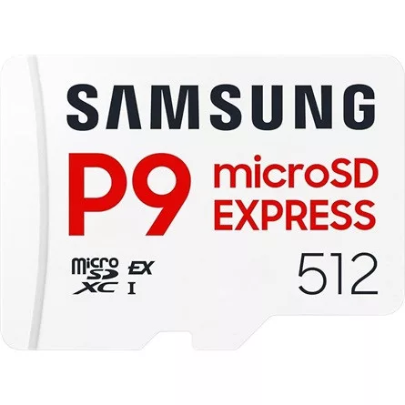 Samsung MicroSD kártya - 512GB MB-MK512T/WW (P9, Class10, PCIe Gen3.0x1, NVMe 1.3, SD 7.1, UHS-I)
