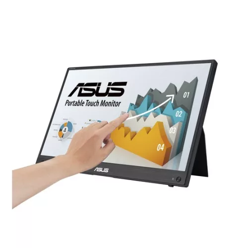ASUS MON ASUS MB16AHT ZenScreen hordozható monitor 15.6" IPS 1920x1080, USB Type-C, Mini HDMI, Touch