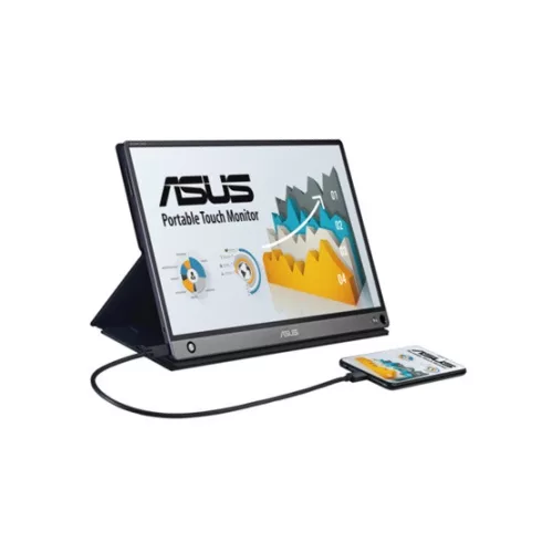 ASUS MON ASUS MB16AMT ZenScreen hordozható touch monitor 15.6" IPS 1920x1080, micro HDMI, USB-C, hangszóró