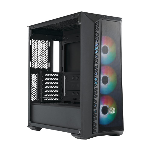 CoolerMaster COOLER MASTER Ház Midi ATX MASTERBOX 520 MESH + 3xARGB Ventilátor + ARGB Fan HUB