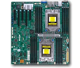 SUPERMICRO Motherboard MBD-H11DSI 2xAMD EPYC SP3,  16xDDR4, 2x1GbE LAN,  1xRJ45 IPMI, 10xSATA3 (6Gbps)  4xUSB 2.0 + 2xUSB 3.0, 1xVGA, 1xCOM, 2xPCI-E 3.0 x16, 3xPCI-E 3.0 x8, E-ATX, Bulk.
