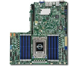 SUPERMICRO Motherboard MBD-H11SSW-NT-O 1xAMD EPYC SP3, 16xDDR4, 2xRJ45 10GBase-T, 1 RJ45 IPMI, 16xSATA3 (6Gbps)/4xNVMe, 7xUSB 3.0, 1xVGA, 2 COM, Proprietary, Ret.