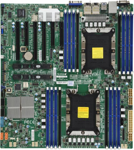SUPERMICRO Motherboard MBD-X11DPH-TQ 2xLGA 3647, Intel C627, 16xDDR4, 2xRJ45 10GBase-T, 10xSATA3 (6Gbps), RAID 0,1,5,10, 7xUSB 3.0, 1xVGA, 1xCOM, 3xPCI-E 3.0 x16, 3xPCI-E 3.0 x8, E-ATX, Ret.