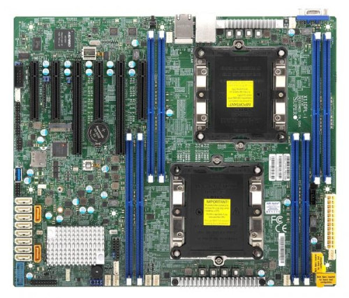 Supermicro Motherboard MBD-X11DPL-I 2xLGA 3647, Intel C621, 8xDDR4, 2x1GbE LAN, 10xSATA3 (6Gbps) RAID 0,1,5,10, 4xUSB 2.0 + 3xUSB 3.0, 1xVGA, 1xCOM, up to 7 PCI-E slots, ATX, Ret.