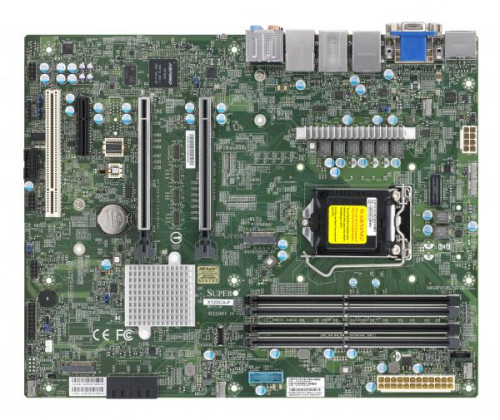 Supermicro mainboard server MBD-X12SCA-F-B, W-1200 CPU, 4 DIMM slots, Intel W480 controller for 4 SATA3 (6 Gbps) ports; RAID 0,1,5,10, 1 PCI-E 3.0 x4, 2 PCI-E 3.0 x16 slots, bulk