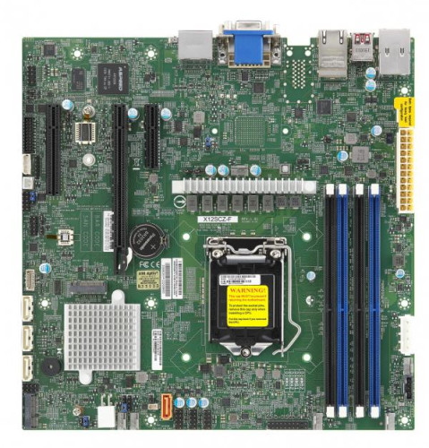 Supermicro mainboard sever MBD-X12SCZ-F-O,  E-2200 Processor, Intel C246 controller for 5 SATA3 (6 Gbps) ports; RAID 0,1,5,10, 1x Ethernet Controller I210-AT
