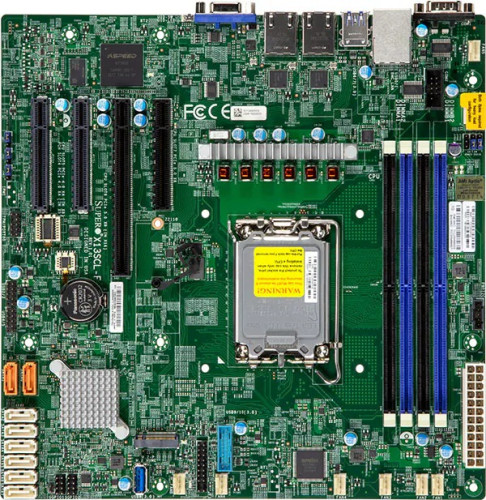 Supermicro szerver alaplap X13SCL-F 1xLGA1700/4UDIMM/8SATA3/M.2/2xi210/microATX