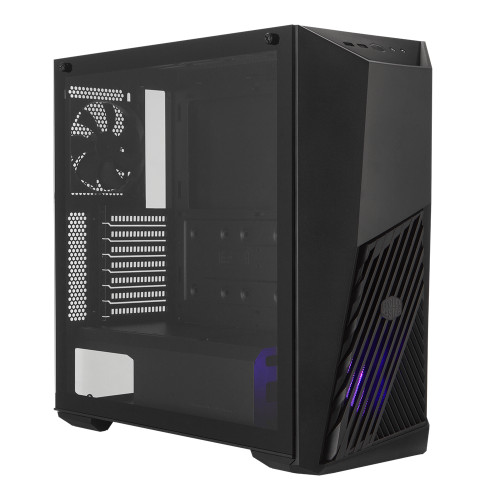 CoolerMaster COOLER MASTER Ház Mid Tower ATX MASTERBOX K501L RGB, Tápegység nélkül, Üvegfalú,