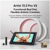 XP-PEN Grafikus kijelző - Artist 13.3 PRO V2 (13", IPS, 16:9, 1920x1080, 5080 LPI, PS 16k, 200 RPS, 9 gomb) fekete