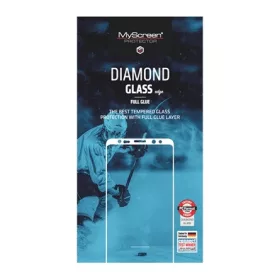   Myscreen Samsung S21 MYSCREEN DIAMOND GLASS EDGE képernyővédő üveg 2.5D, 9H, FEKETE