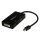 StarTech Displayport mini -> VGA HDMI DVI-D M/F adapter 0.2m fekete