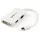 StarTech Displayport mini -> VGA HDMI DVI-D M/F adapter 0.2m fehér
