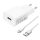 XIAOMI hálózati töltő USB aljzat 10W, gyorstöltő + 100cm Type-C kábel, FEHÉR