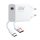 XIAOMI hálózati töltő USB aljzat 45W, gyorstöltő + Type-C kábel, FEHÉR