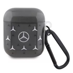   CG MOBILE MERCEDES-BENZ CASE STAR PATTERN MAGSAFE szilikon tok karabíner FEKETE Apple Airpods 1/2