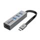 Promate USB Hub - MEDIAHUB C3 (USB-C 4in1 HUB, 1x4K HDMI, 2xUSB 3.0, SD,mSD, szürke)