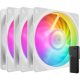 Cooler Master Fan Cooler Master - Case Fan - 12cm - Mobius 120P ARGB White 3-Pack Fan Kit - MFZ-M2DW-243P2-R1