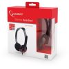 Gembird sztereó headset fekete-piros