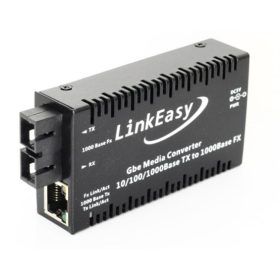   LinkEasy Mini gigabit ethernet média konverter, SC, MM 1310nm, 2km