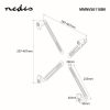Nedis MMNVSA110BK adapter rögzítőkészlet VESA monitor rögzítéséhez VESA rögzítőkar, 13 mm | 27" | Maximális súly: 8 kg,