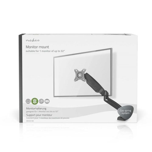 Nedis MMSISGS110BK gázrugós monitor tartó konzol / állvány 15 - 32 " | 75x75 / 100x100