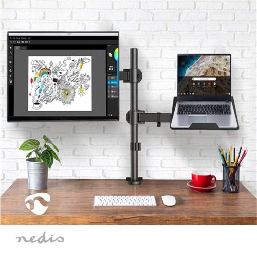Nedis MMSISNB110BK asztali monitor tartó konzol és laptop állvány | 15-32" | 75x75 / 100x100