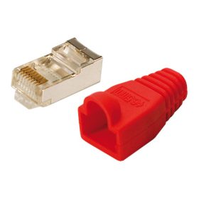   LogiLink MP0016 Cat5 moduláris csatlakozó - 100db/cs - Piros